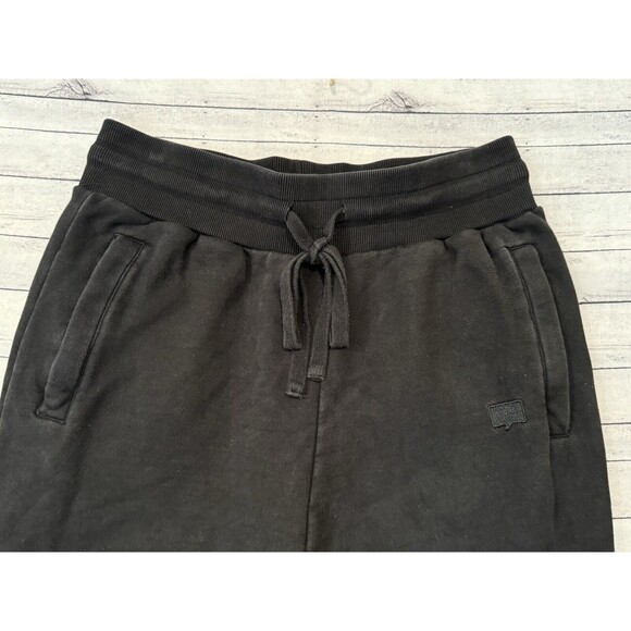 NICE KICKS Mens Essentials Sweatpant Jogger Sz L Black Logo Drawstring Pants - Picture 6 of 16